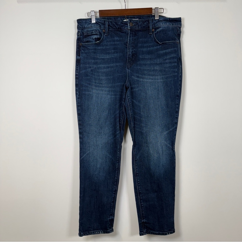 Old Navy‎ Dark Blue High Rise Power Straight Jeans 16 Plus Short